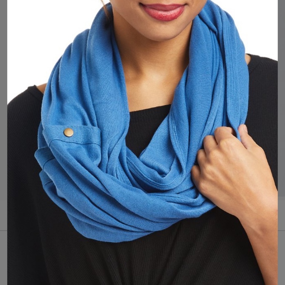 Blue Mist Snap-Button Convertible Scarf